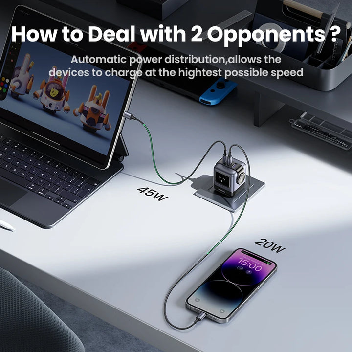 شاحن روبو تشارجر™ السريع بتقنية GaN بقدرة 65 واط