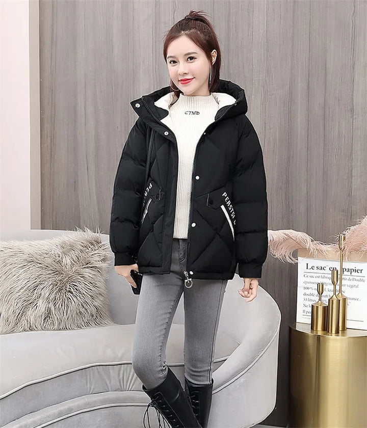 Women’s Hooded Winter Parka – Oversized Cotton Padded Puffer Jacket