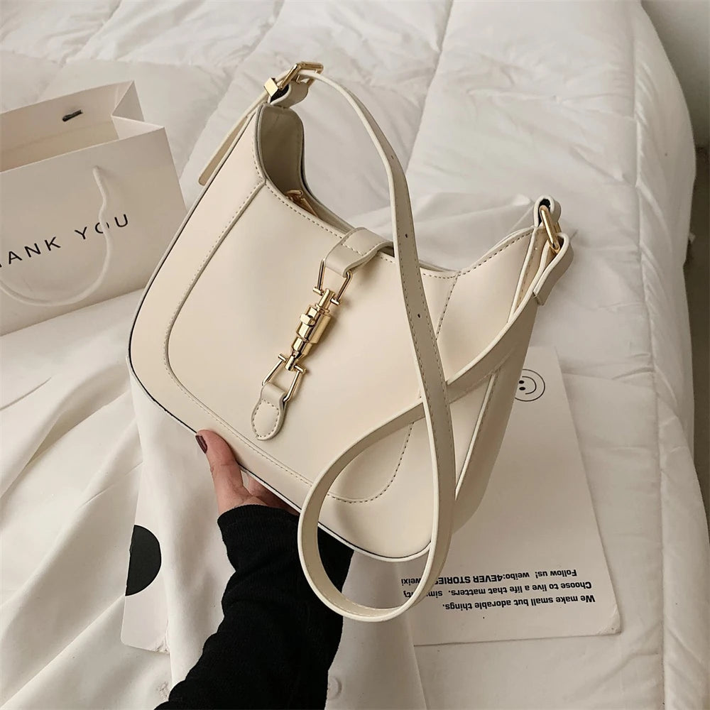 Luxury Designer Women’s Leather Handbag – Shoulder & Crossbody with Dual Straps