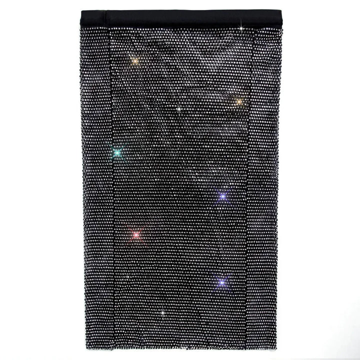 Sexy black White Summer crop top women festival Beach club outfits Party tank top t shirt woman Halter Rhinestones tops topy Hot