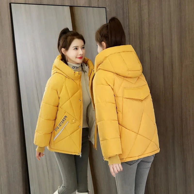 Women’s Hooded Winter Parka – Oversized Cotton Padded Puffer Jacket