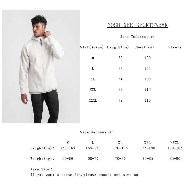 Men Hoodies Sweatshirts Autumn Coat for Men Casual Workout Joggers Sportswear