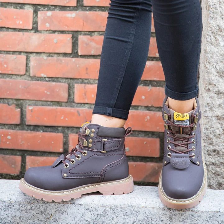 Genuine Leather Tactical Ankle Boots – Winter & Outdoor Shoes