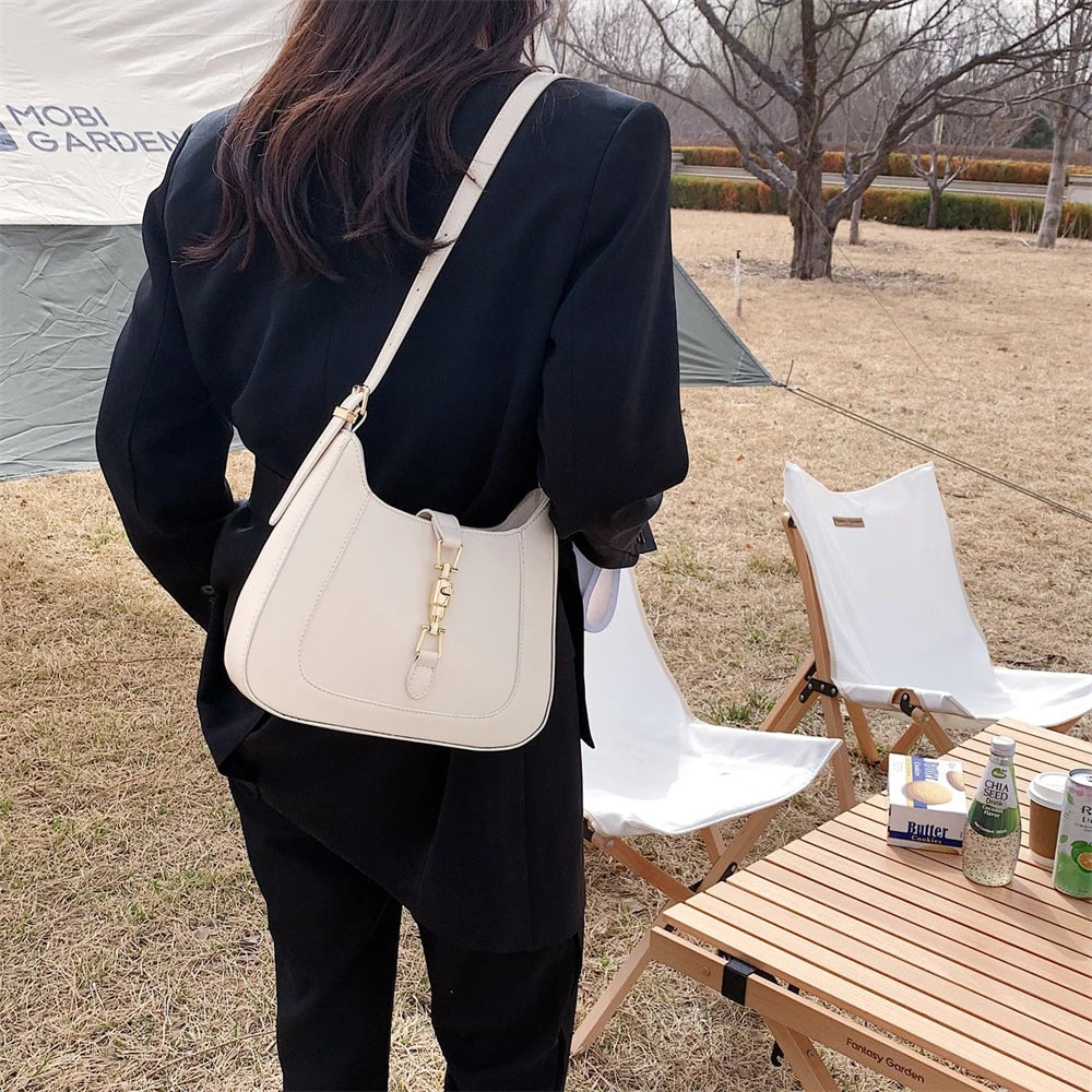 Luxury Designer Women’s Leather Handbag – Shoulder & Crossbody with Dual Straps