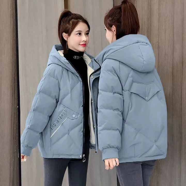 Women’s Hooded Winter Parka – Oversized Cotton Padded Puffer Jacket