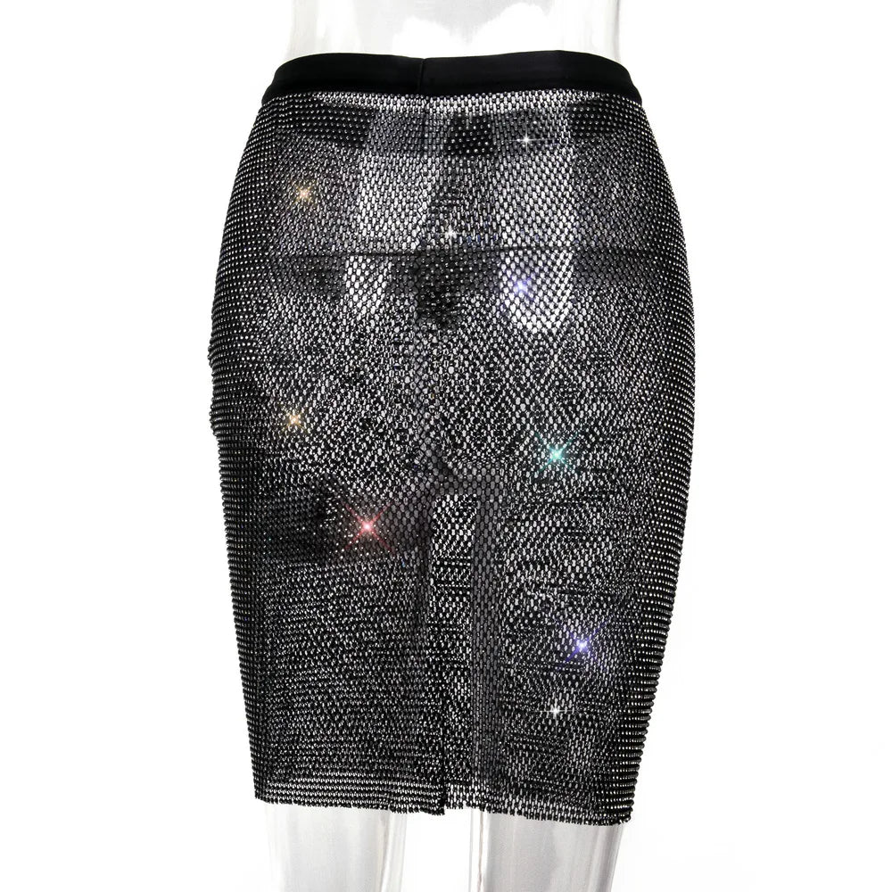 Sexy black White Summer crop top women festival Beach club outfits Party tank top t shirt woman Halter Rhinestones tops topy Hot