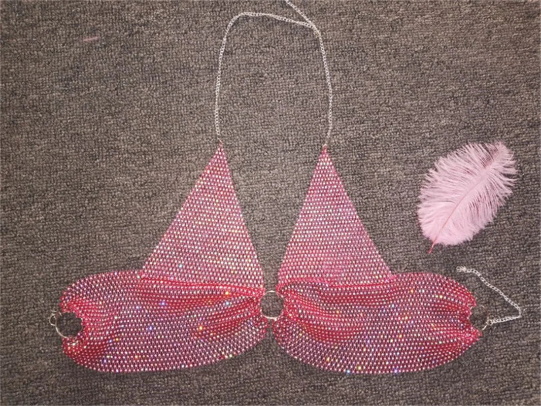 Sexy black White Summer crop top women festival Beach club outfits Party tank top t shirt woman Halter Rhinestones tops topy Hot