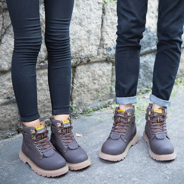 Genuine Leather Tactical Ankle Boots – Winter & Outdoor Shoes