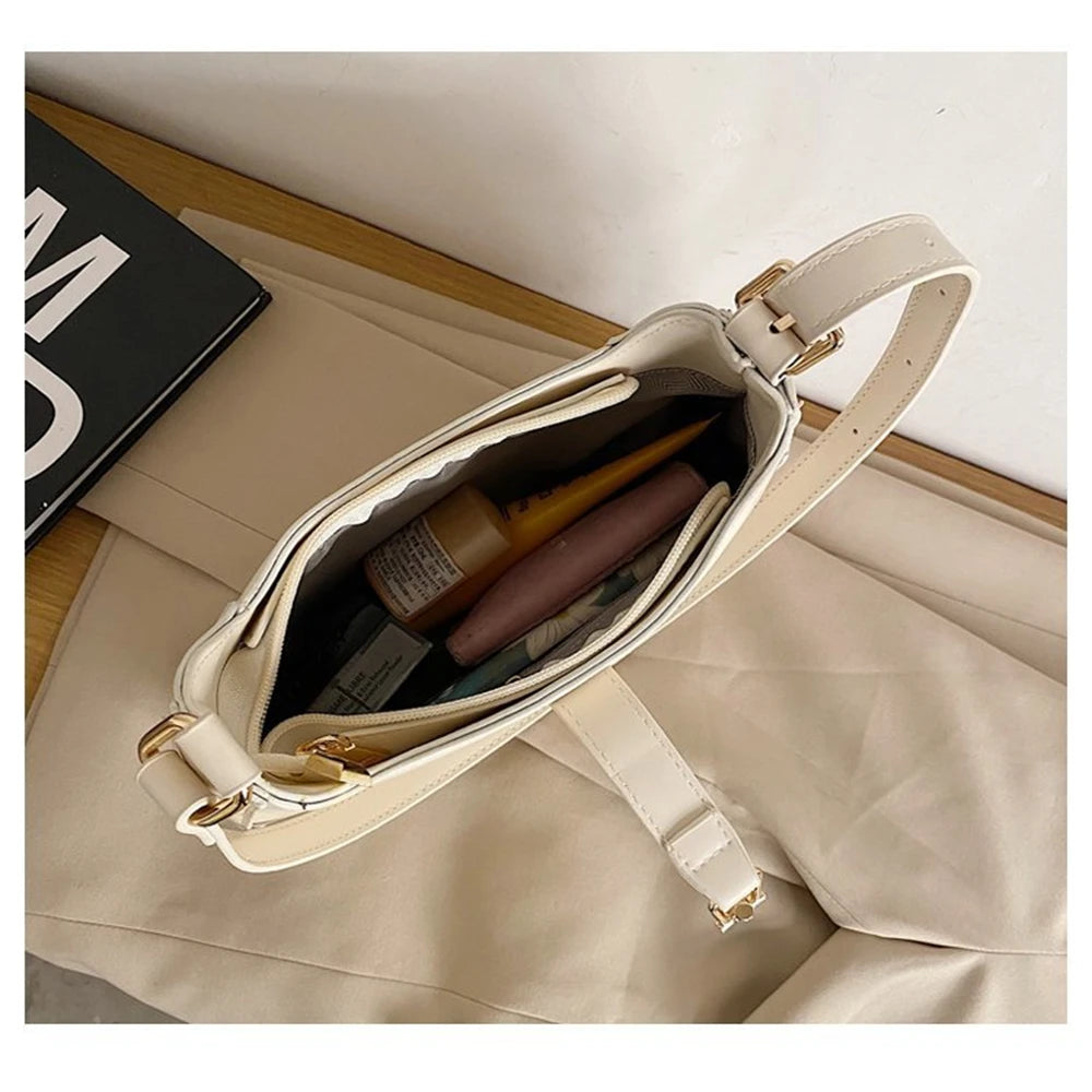 Luxury Designer Women’s Leather Handbag – Shoulder & Crossbody with Dual Straps