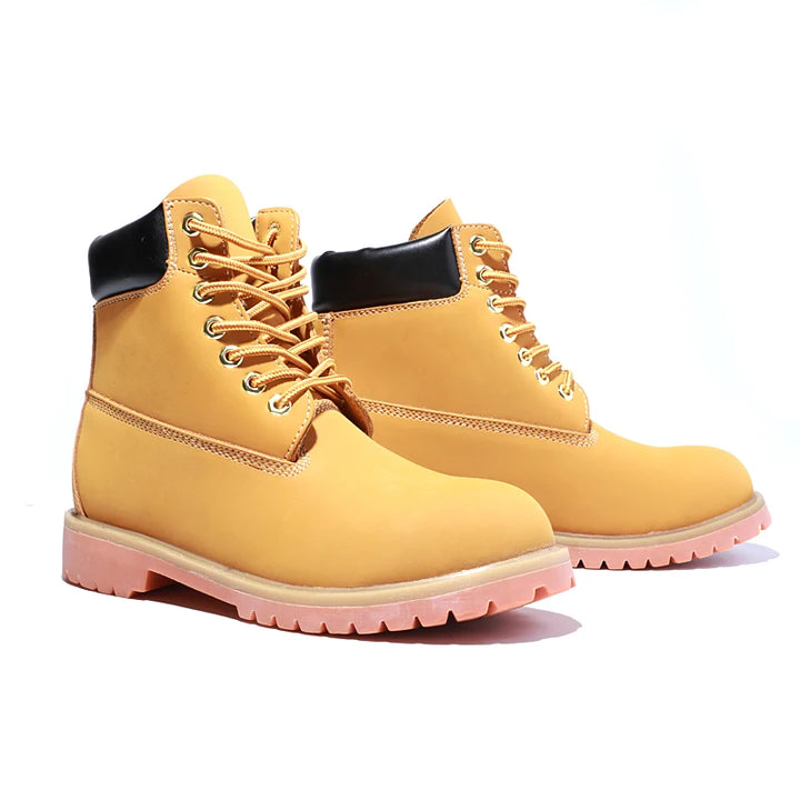 Genuine Leather Tactical Ankle Boots – Winter & Outdoor Shoes