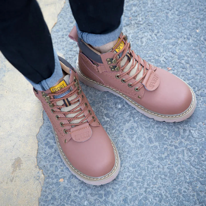 Genuine Leather Tactical Ankle Boots – Winter & Outdoor Shoes