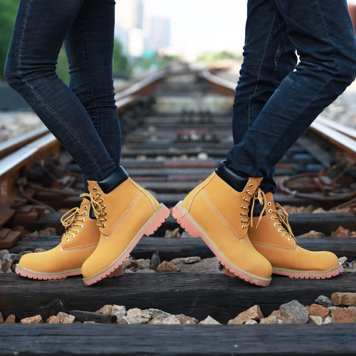 Genuine Leather Tactical Ankle Boots – Winter & Outdoor Shoes