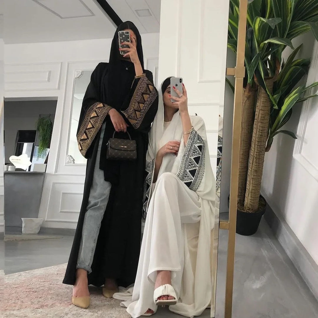 Morocco Kaftan Abayas Eid Muslim Abaya for Women Dubai Dresses Jalabiya Embroidery Ramadan Islam Vestidos Arab Long Robe 2025