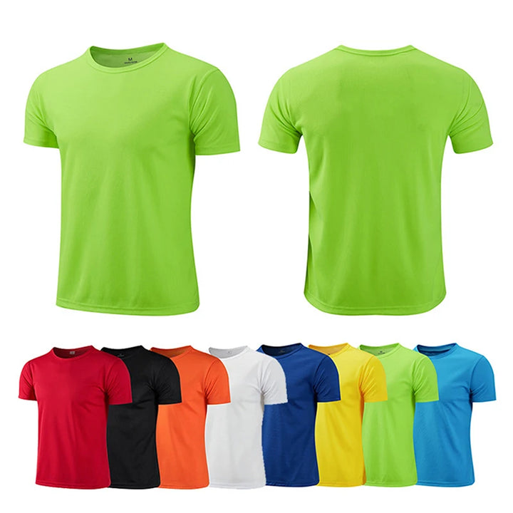 2025 Running Shirts Soccer Shirts Men's Jersey Sportswear Mens Jogging T-Shirts Quick Dry Compression Sport T-Shirt Fitness Gym
