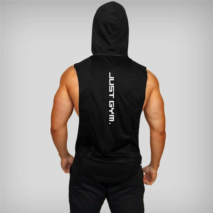 Muscleguys Gym Hooded Tank Top Men Fitness Clothing Cotton Bodybuilding Hoodie Vest Workout Singlets Sports Sleeveless Shirt