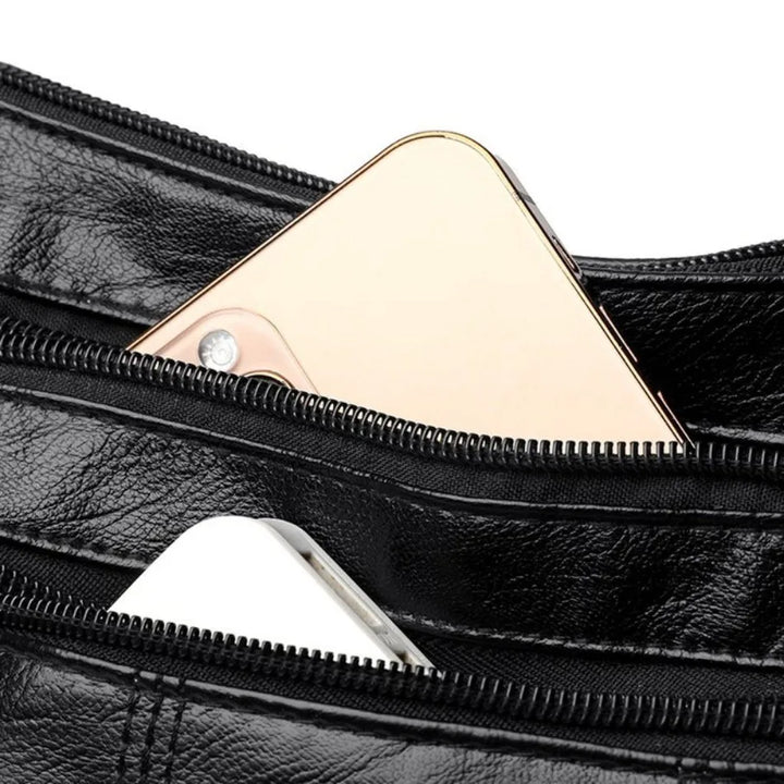 Luxury Women’s Leather Handbag – Multi-Pocket Crossbody & Shoulder Bag 2024
