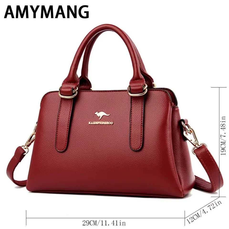 Luxury Women’s PU Leather Shoulder Bag – Designer Messenger Handbag