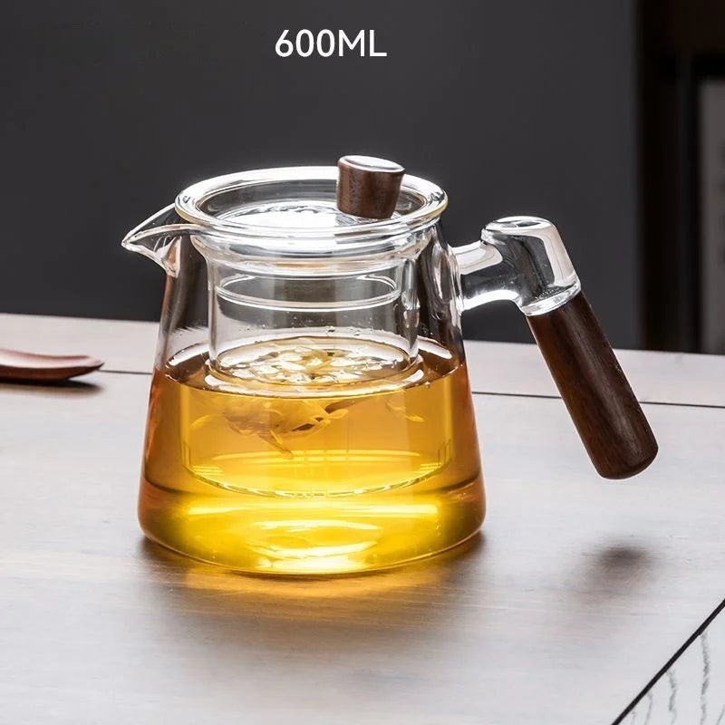 إبريق شاي زجاجي من TeaLuxe™ مع أكواب شاي