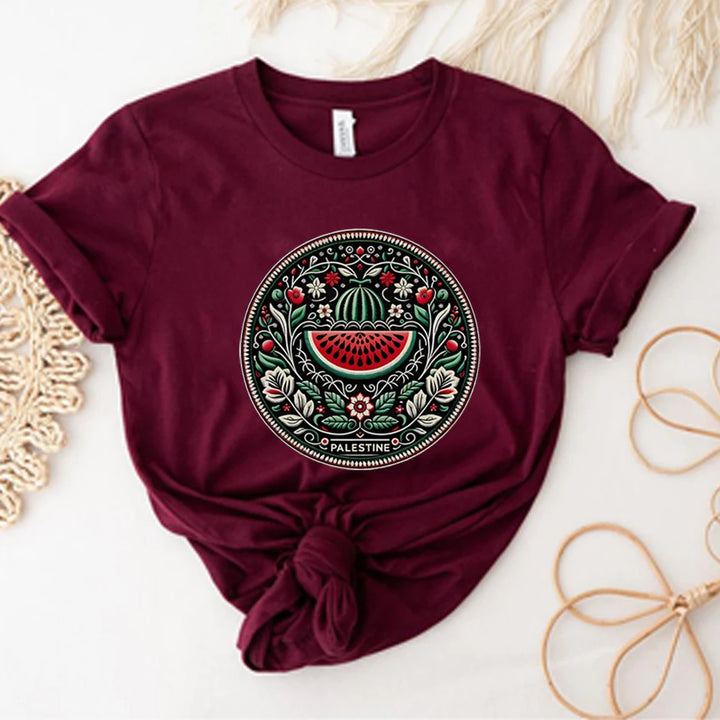 Watermelon Shirts Fruit Shirt Human Rights Tee Protest Tshirt Trendy Aesthetic Clothes Unisex Short Sleeves Top