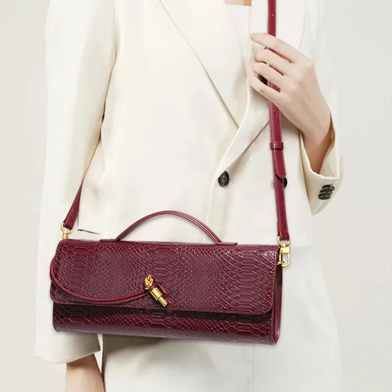 Women’s Leather Clutch & Evening Handbag – Crossbody & Shoulder Bag