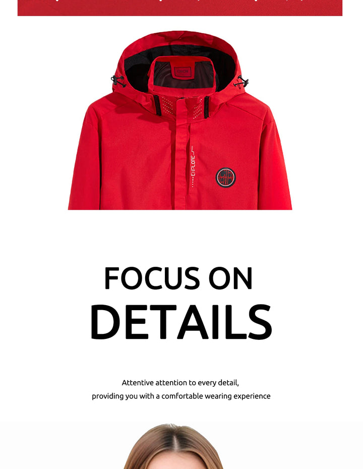 Unisex Spring Interchange Jacket – Lightweight Outdoor Mountaineering Zip Coat