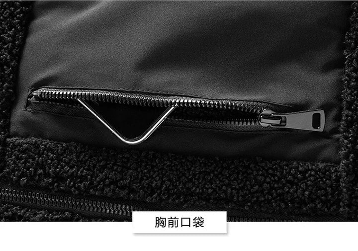 Men’s Warm Polar Fleece Jacket – Casual Outdoor Winter Coat