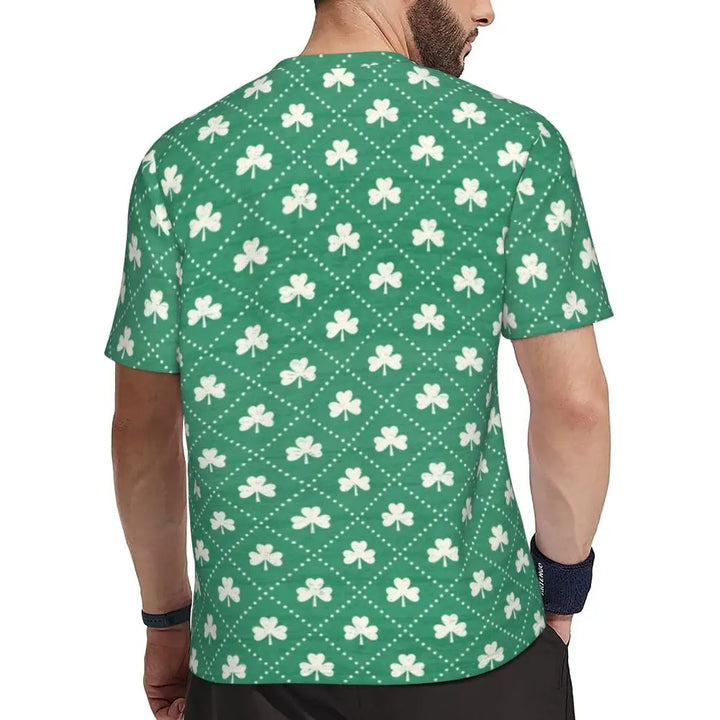 Sportswear T Shirt For Man Irish St Patricks Day T Shirts Hippie Green Plaid Summer Tees O Neck Streetwear Design Clothing Gift
