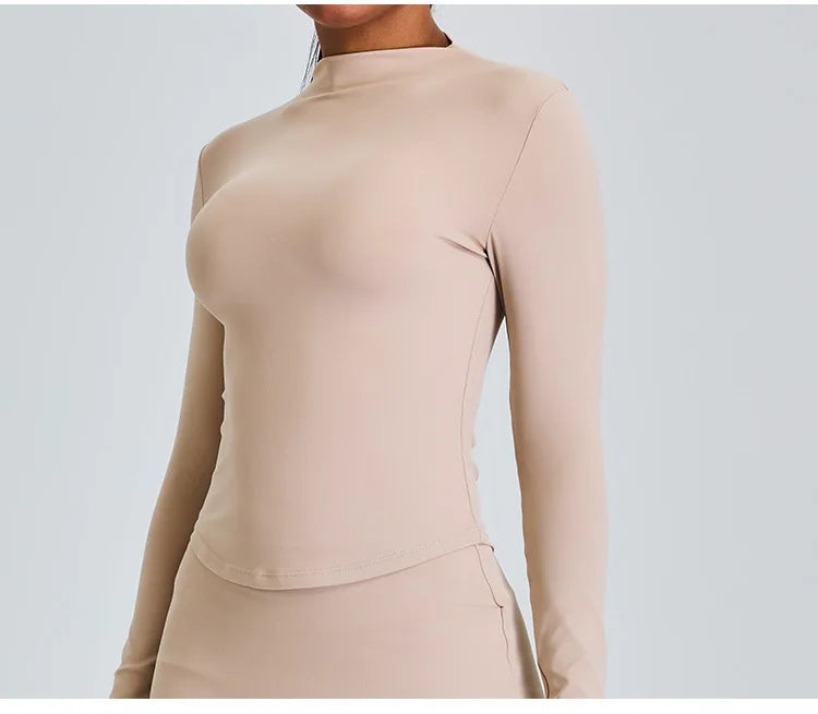 Yoga Shirts For Women Long Sleeve Fitness Long Sleeve Running Gym Clothes Workout Dry Fit Breathable High Elastic Sports Top