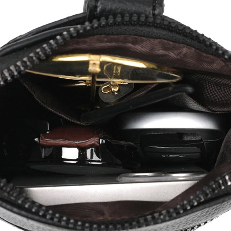 حقيبة كتف وحقيبة كروس نسائية من الجلد الصناعي - سعة كبيرة