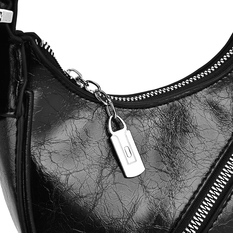 Women’s PU Leather Crossbody Bag – Vintage Hobo Clutch Handbag