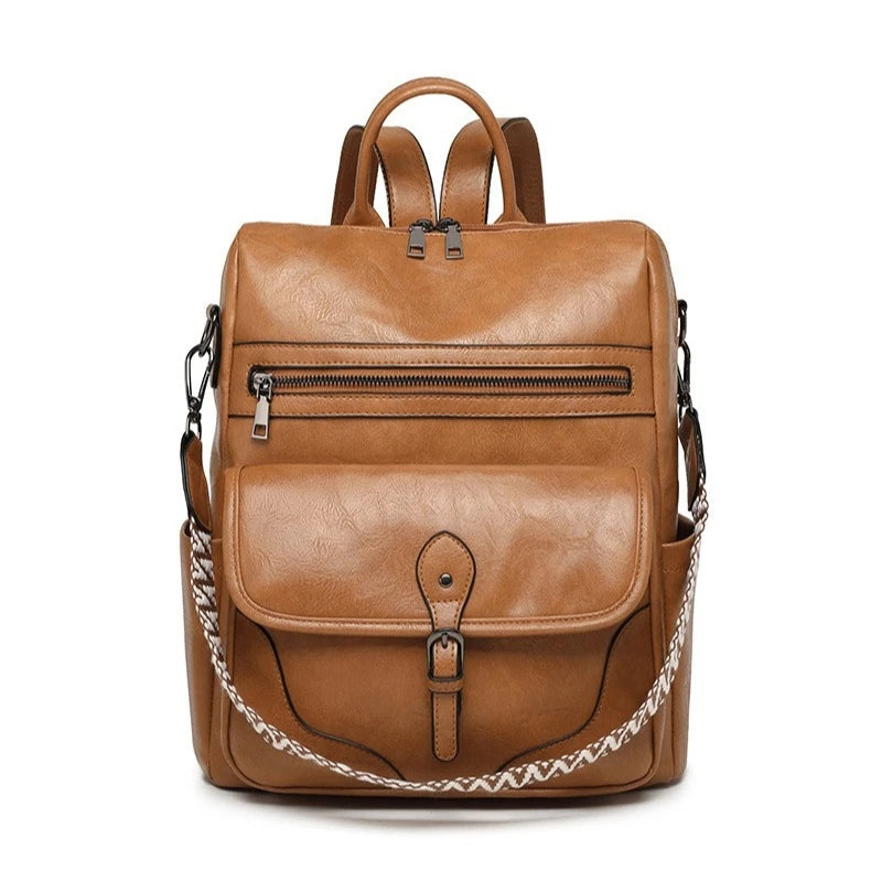 Women’s PU Leather Backpack – Fashion Anti-Theft Shoulder Bag