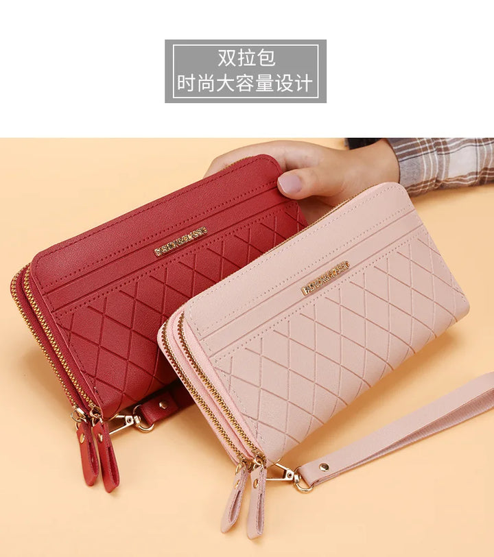 Women’s PU Leather Long Wallet – Tassel Clutch