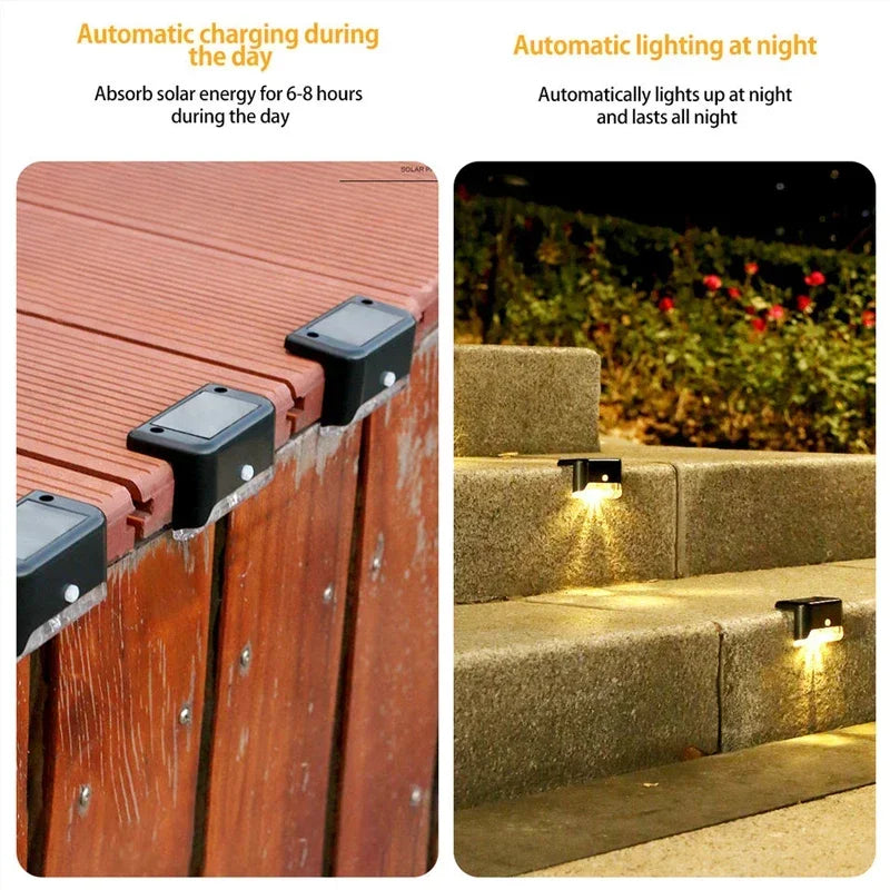 LumiStep™ Solar Stair Lights – Waterproof