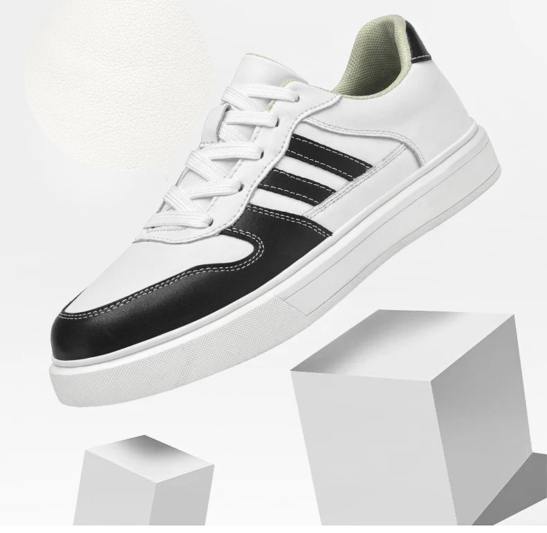 Shoes for Men Four Season Vulcanized Footwear Non-slip Casual Sneakers Fashion New Leather Round Toe Walking shoes tenis jeans