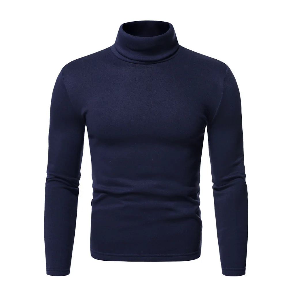 Men Turtleneck Sweater Design Long Sleeve Shirt top