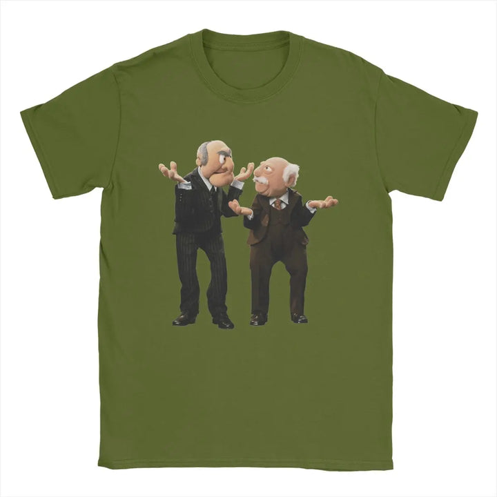 Statler And Waldorf Men's T Shirts Awesome Tee Shirt Short Sleeve O Neck T-Shirts Pure Cotton Party Clothes