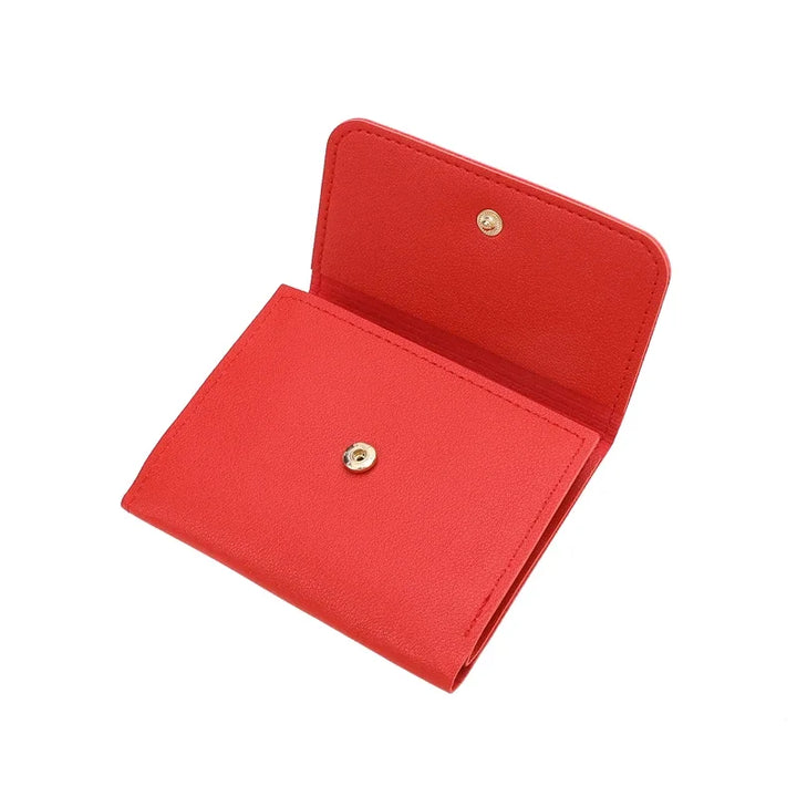 Niedliches Damen-Geldbeutel aus PU-Leder für Münzen und Karten – Kleine Geldbörse mit Schnappverschluss