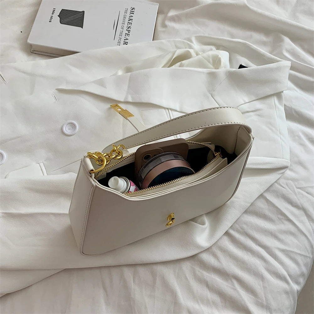 Luxury Designer Women’s Leather Handbag – Shoulder & Crossbody with Dual Straps