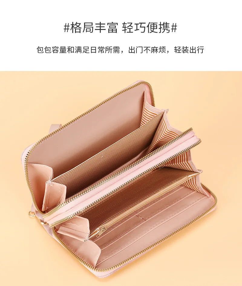 Women’s PU Leather Long Wallet – Tassel Clutch