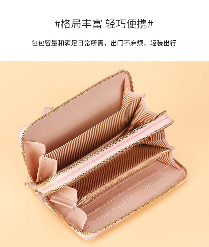 Women’s PU Leather Long Wallet – Tassel Clutch