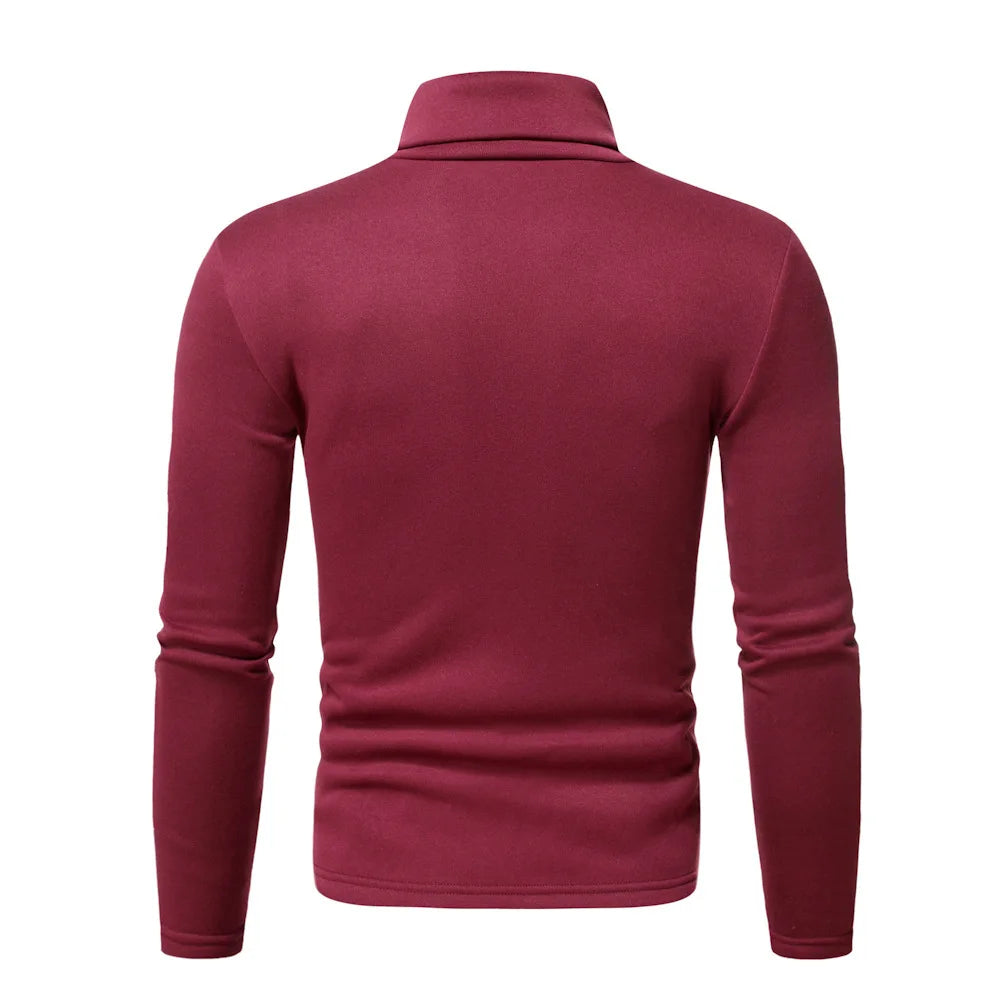 Men Turtleneck Sweater Design Long Sleeve Shirt top