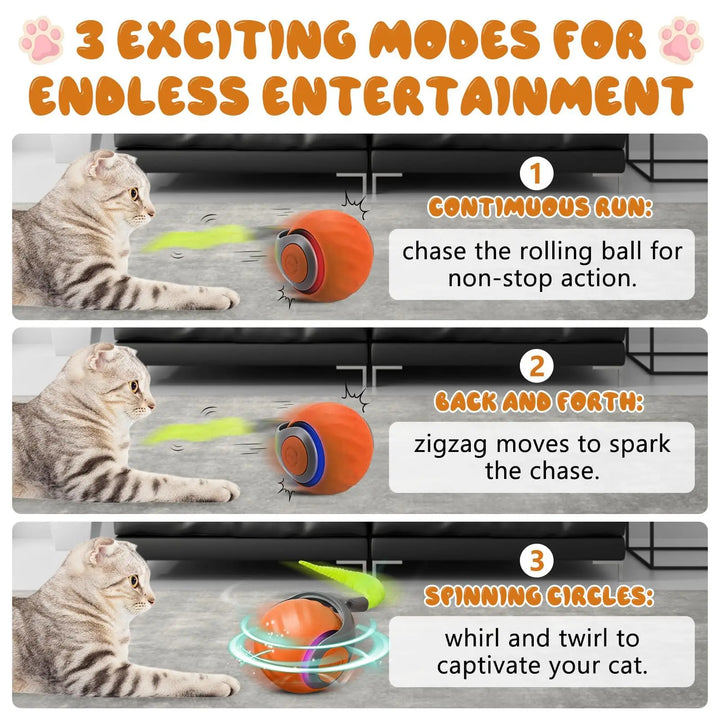 SpeedyTail™ 2-Speed Cat Toy Ball