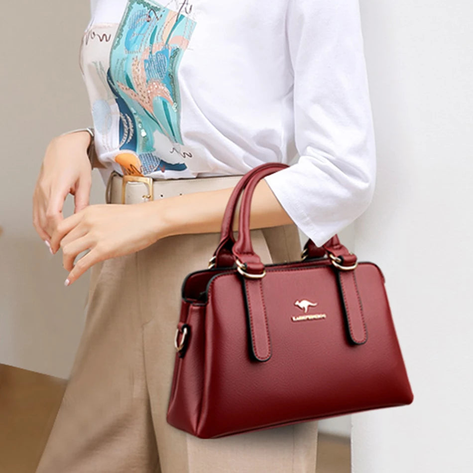 Luxury Women’s PU Leather Shoulder Bag – Designer Messenger Handbag