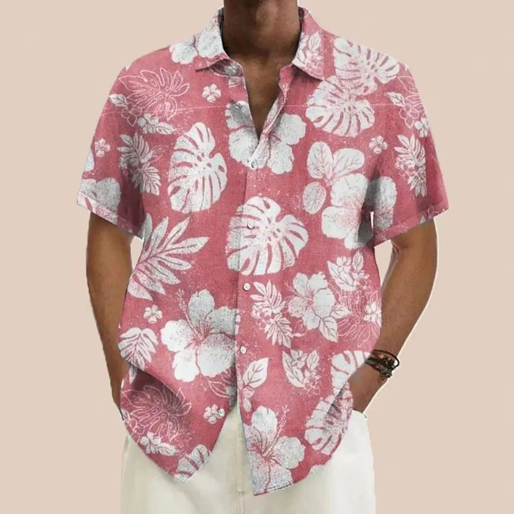 Hawaiian Shirts For Men Short Sleeve Tops New Coconut Treeo Graphic 3d Shirt Fashion Streetwear 5XL Summer Clothing Men's Blouse