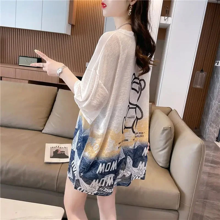 Tops Woman Summer Outfit Baggy T Shirt for Women Graphic Long Short Sleeve Clothing Female Korean Reviews Clothes Emo Tee Y2k