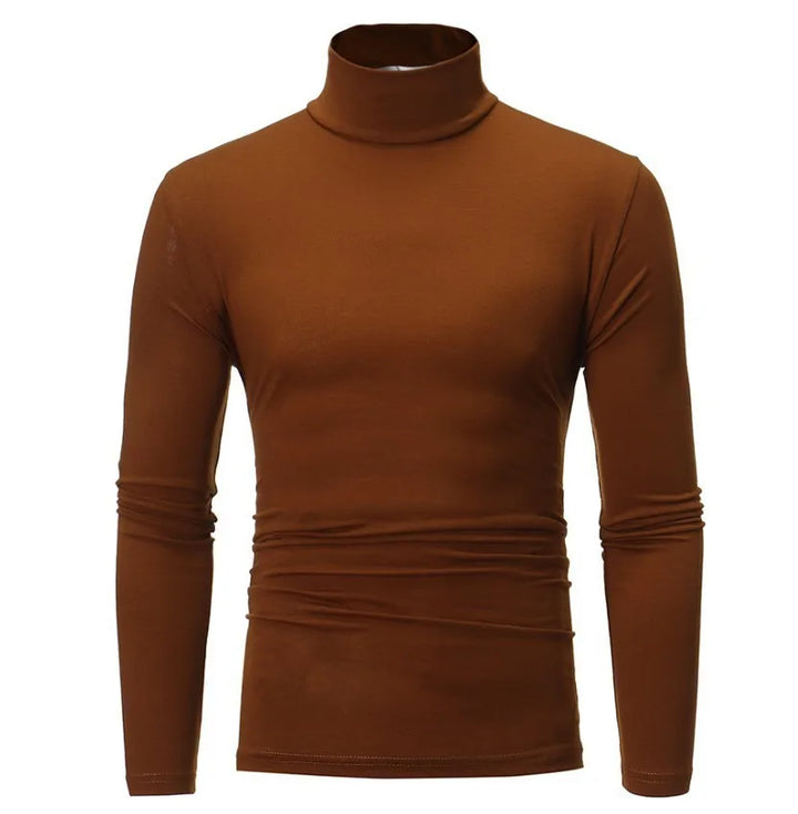Men’s Warm Turtleneck Top – Slim Fit Long Sleeve, Autumn/Winter