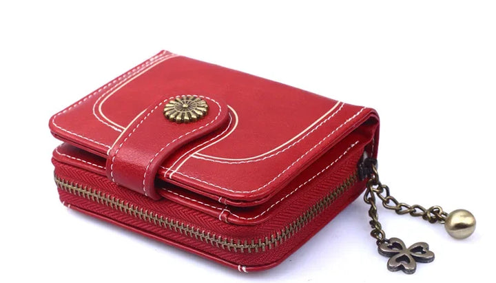 Women’s PU Leather Wallet – Small Coin Card Holder Short Clutch Purse