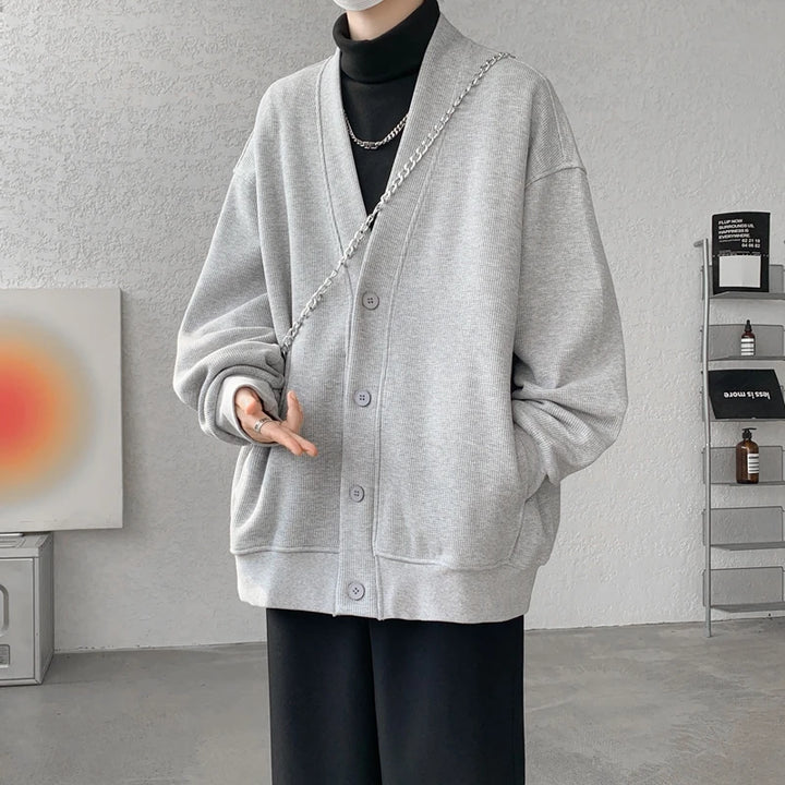 Plus Size Men’s Sweatshirt M–8XL – Heavy Blend Single-Breasted Autumn Jacket