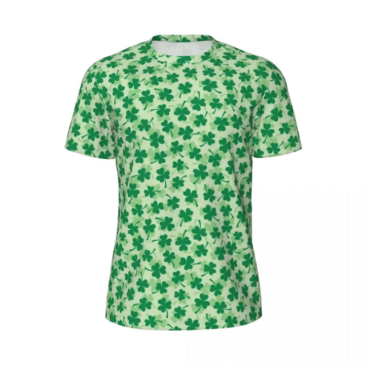Sportswear T Shirt For Man Irish St Patricks Day T Shirts Hippie Green Plaid Summer Tees O Neck Streetwear Design Clothing Gift