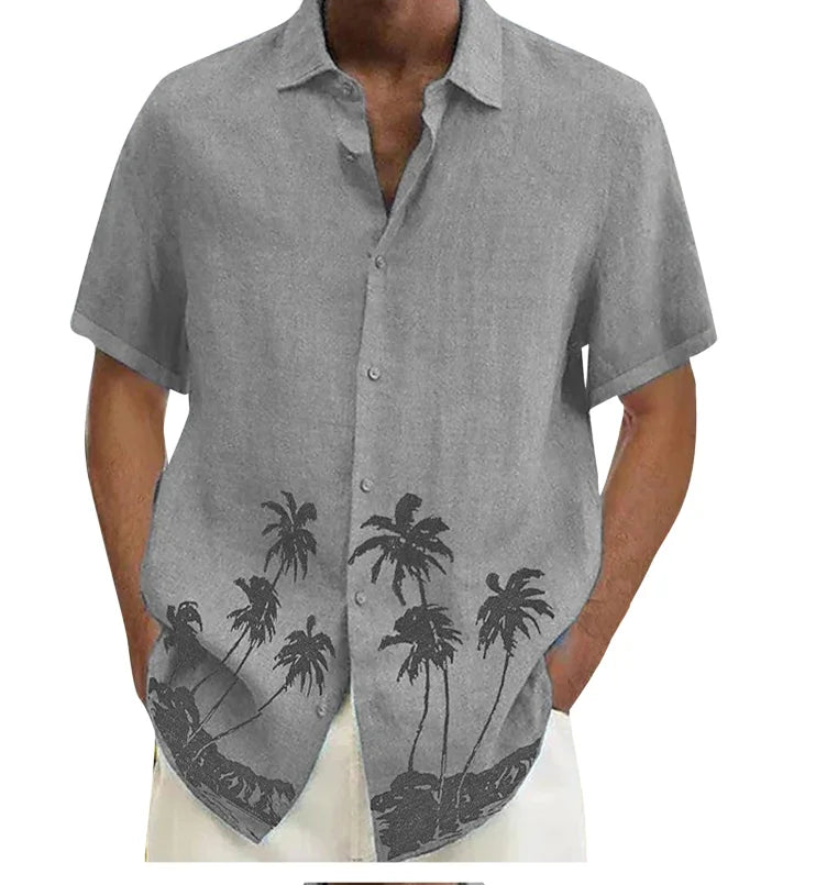 Hawaiian Shirts For Men Short Sleeve Tops New Coconut Treeo Graphic 3d Shirt Fashion Streetwear 5XL Summer Clothing Men's Blouse